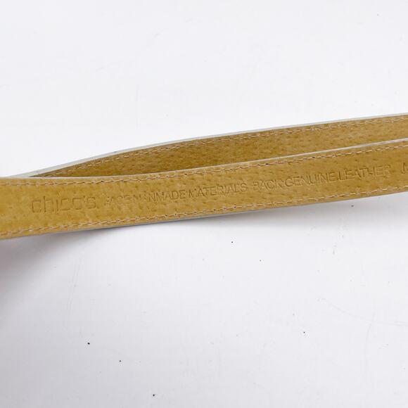 Chico's Womens Silver Leather Swarovski Touchstone Belt Size M/L - Picture 4 of 6